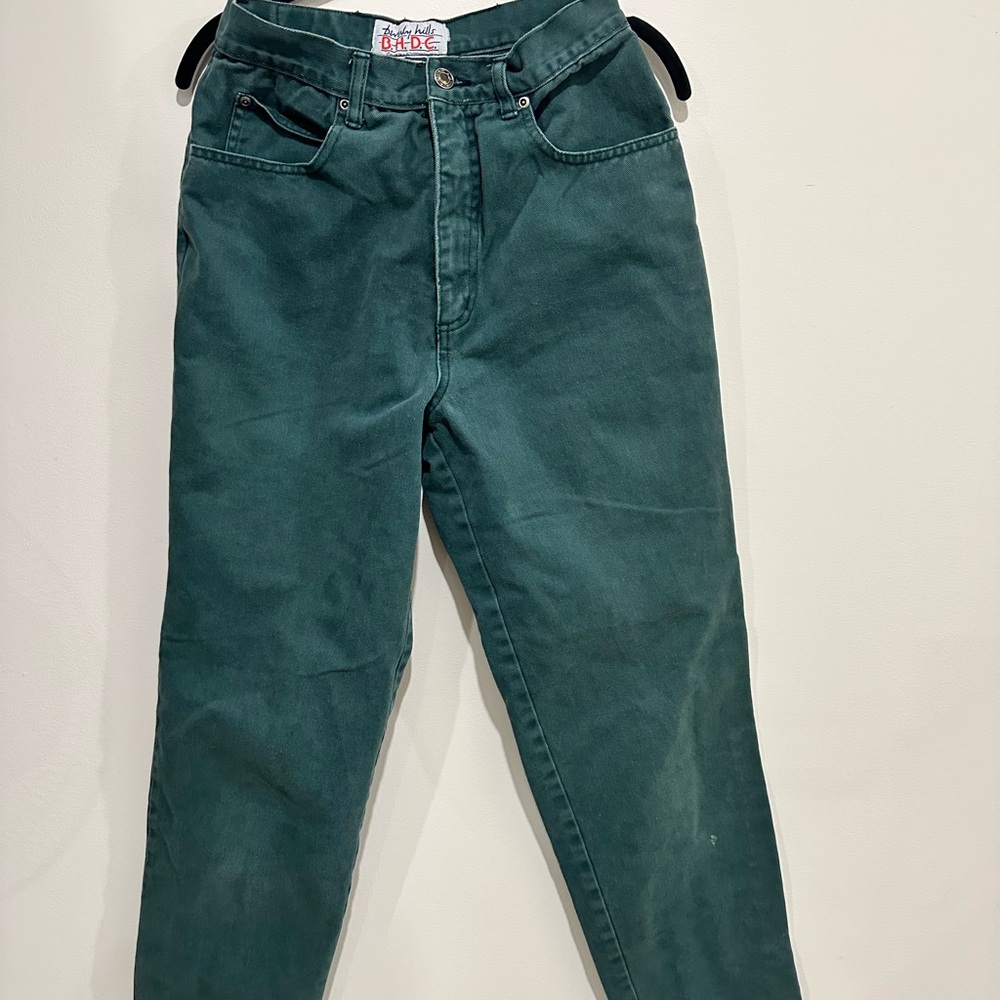 Vintage High-waist Green Jeans